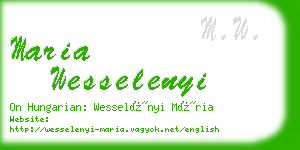 maria wesselenyi business card